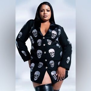 Swarovski crystal Skull studded Blazer..Size L